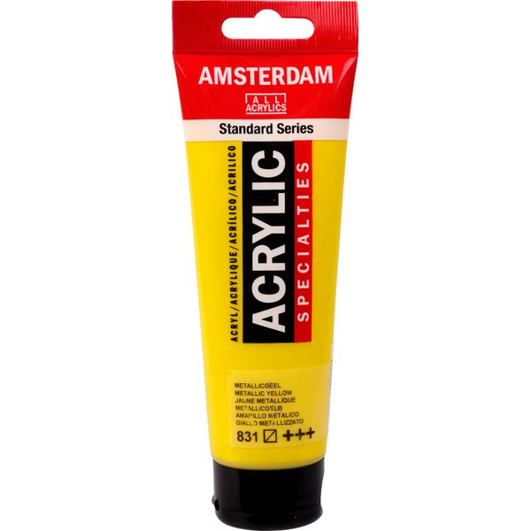 Amsterdam Serie Standard Tubo Di Vernice Acrilica 120 Ml Giallo Metallizzato 831-image