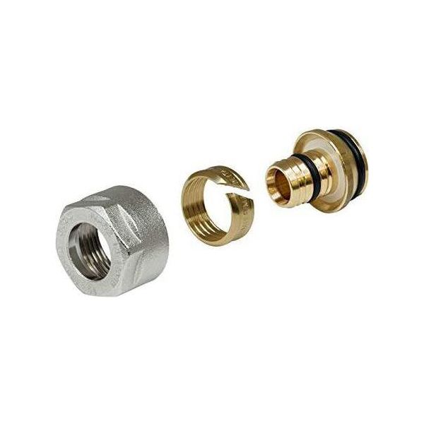Pipetec Eurocone Raccordo A Compressione Con Dado Da 3/4" Per Tubo Multistrato In Alluminio E Tubo PE-RT 20 X 2 Mm : 20 X 2 Mm - 3/4 Pollici Dimensioni: 20 X 2 Mm - 3/4 Pollici"-image