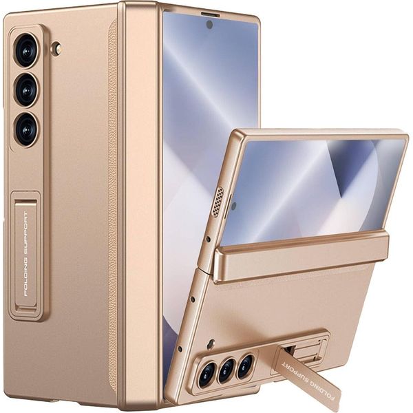 Custodia Per Samsung Galaxy Z Fold 6, Protezione Magnetica Della Cerniera, Cover All-Inclusive Con Protezione Dello Schermo E Supporto Oro-image