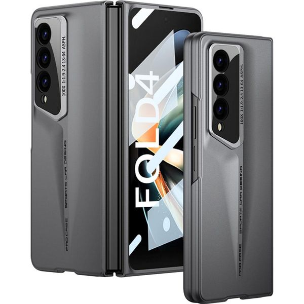 Custodia Per Samsung Galaxy Z Fold 4 5G Custodia Rigida Opaca Ultrasottile Con Protezione Dello Schermo Integrata Grigio-image
