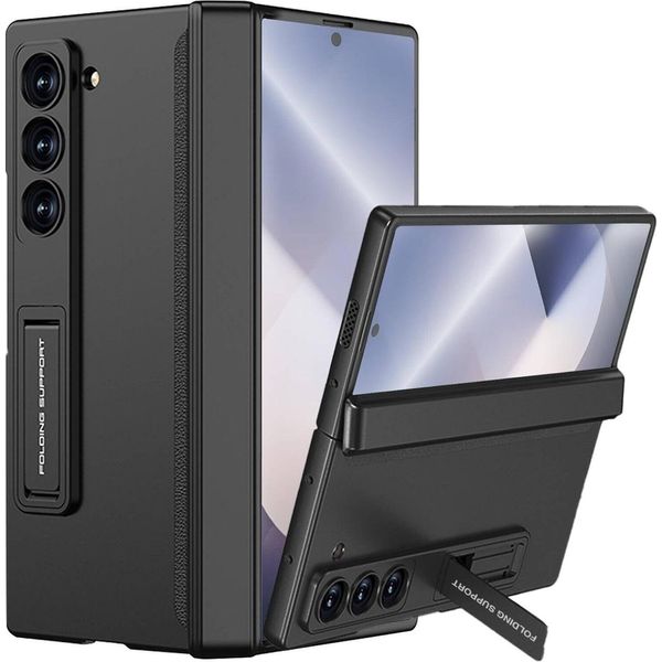 Custodia Per Samsung Galaxy Z Fold 6, Protezione Magnetica Della Cerniera, Cover All-Inclusive Con Protezione Dello Schermo E Supporto Nero-image
