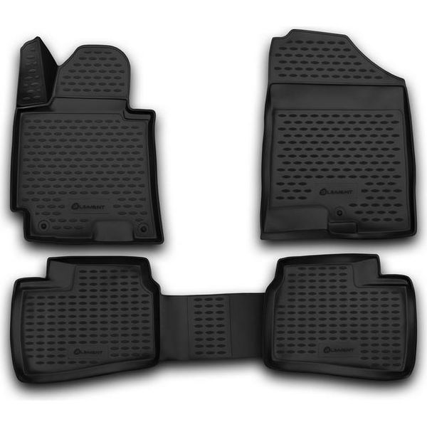 Element Tappetini In Gomma 3D Per Hyundai Elantra, 2014-2016, 4 Pezzi.-image