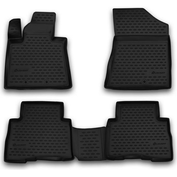 Element Tappetini In Gomma 3D Per Kia Sorento, 2012-2014, 4 Pezzi.-image