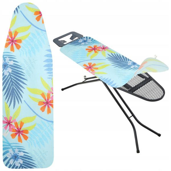 Kadax Copriasse Da Stiro Estensibile 127 X 46 Cm, Fiori Blu-image