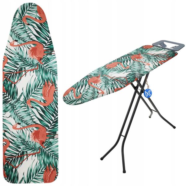 Copriasse Kadax 148 X 52 Cm Per Stirare, Dorso Elastico, Fenicotteri-image