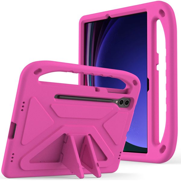 Custodia Protettiva Per Samsung Galaxy Tab S9 Fe+ 12.4" SM-X610 /SM-X616B, Custodia Leggera In Eva Per Bambini Con Maniglia E Supporto Rosa"-image