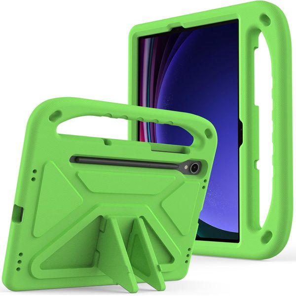 Custodia Protettiva Per Samsung Galaxy Tab S7 Fe 12.4" SM-T730 / SM-T736B, Custodia Leggera In Eva Con Maniglia E Supporto Verde"-image