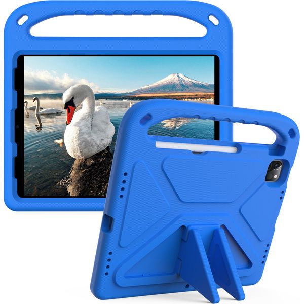 Custodia Protettiva Per Ipad Air 5 /Air 4 /Ipad Pro 11 2022/2021/2020/2018, Ipad 10,9", Custodia Leggera In Eva Per Bambini Con Maniglia E Supporto Blu"-image