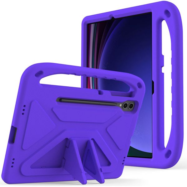 Custodia Protettiva Per Samsung Galaxy Tab S9+ 12.4" SM-X810 /SM-X816B, Custodia Leggera In Eva Per Bambini Con Maniglia E Supporto Viola"-image