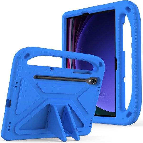 Custodia Protettiva Per Samsung Galaxy Tab S7 Fe 12.4" SM-T730 / SM-T736B, Custodia Leggera In Eva Per Bambini Con Maniglia E Supporto Blu"-image