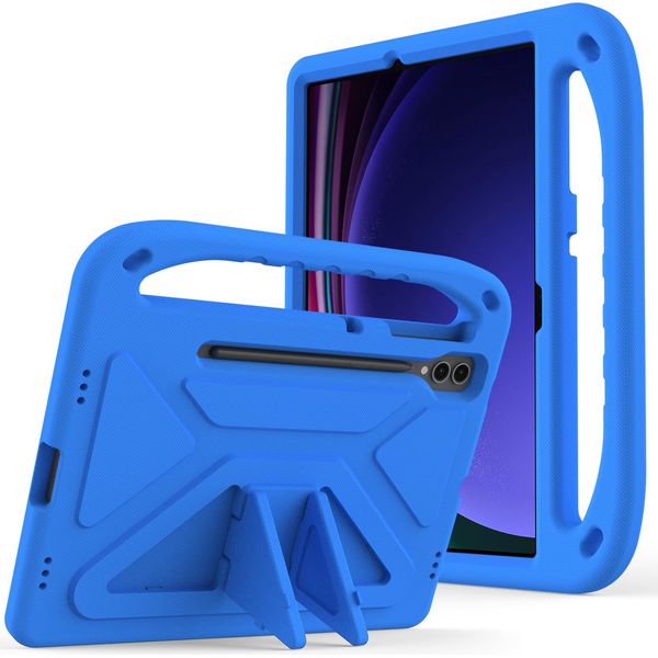 Custodia Protettiva Per Samsung Galaxy Tab S9+ 12.4" SM-X810 /SM-X816B, Custodia Leggera In Eva Per Bambini Con Maniglia E Supporto Blu"-image