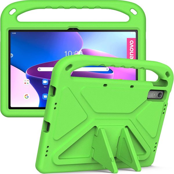 Custodia Protettiva Per Lenovo Tab P11 Gen 2 (TB350FU / TB350XU) 11,5", Leggera Custodia Per Bambini In Eva Con Maniglia E Supporto Verde"-image