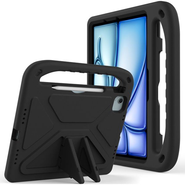Custodia Protettiva Per Ipad Pro 11" M4 2024 Di Quinta Generazione, Leggera Custodia Per Bambini In Eva Con Maniglia E Supporto Nero"-image