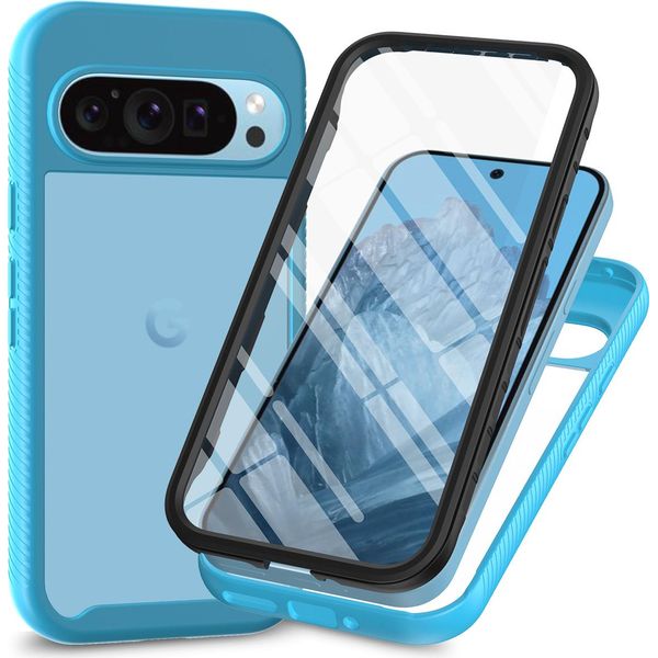 Custodia Per Google Pixel 10 Pro Xl, Paraurti Con Protezione Dello Schermo Integrata A 360° Custodia Protettiva Per Tutto Il Corpo Blu-image