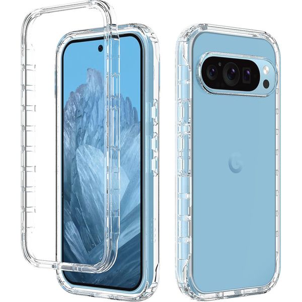 Custodia Per Google Pixel 9 / Pixel 9 Pro, Copertura Posteriore Trasparente Ibrida, Robusto Paraurti In Tpu, Custodia Antiurto Trasparente-image