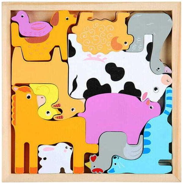 Puzzle Di Legno - Animali Della Fattoria-image