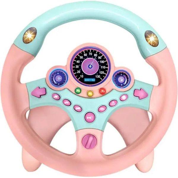 Volante Per Bambini, Volante Per Bambini, Volante Interattivo Per Piccoli Piloti, Giocattolo Regolabile Per Bambini Con Volante Ed Effetti Sonori - Wheelplay Pink-image