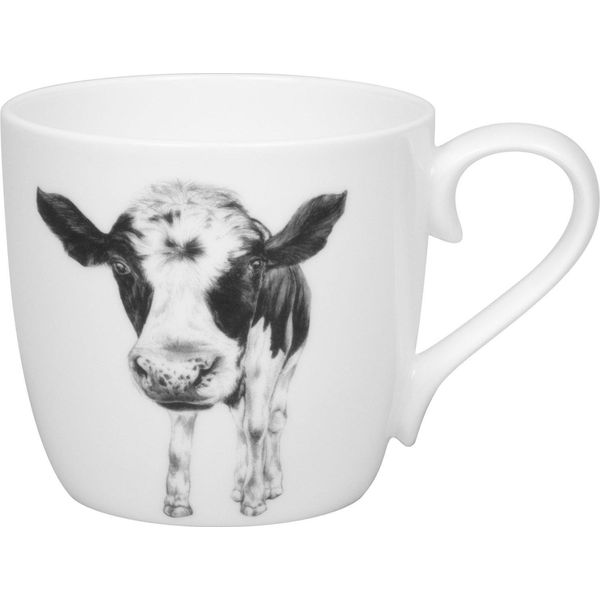 KöNitz Becher Amazing Animals Kuh, Tasse, Kaffeetasse, Bone China, Schwarz, 425 Ml, 1120572863-image