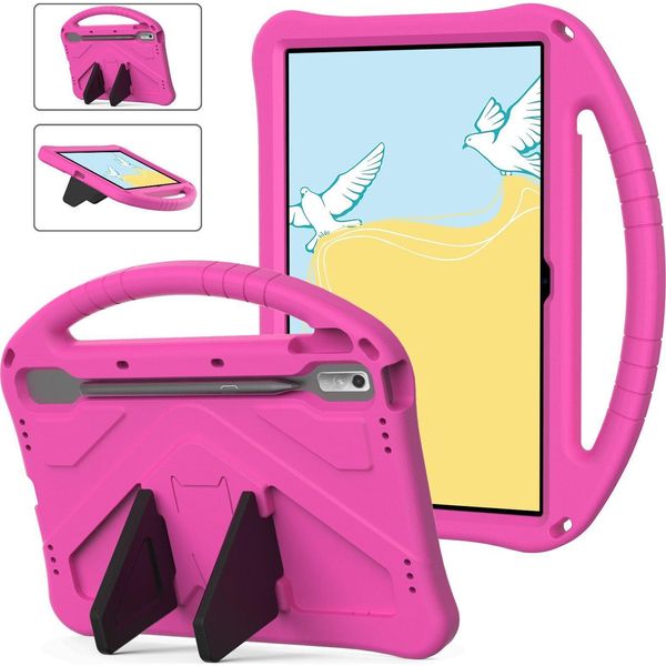 Custodia Per Bambini Per Lenovo Tab P11 2Nd Gen 11.5" TB350FU/TB350XU 2023, Custodia Antiurto Leggera In Eva Con Supporto E Maniglia Pieghevole Rosa"-image
