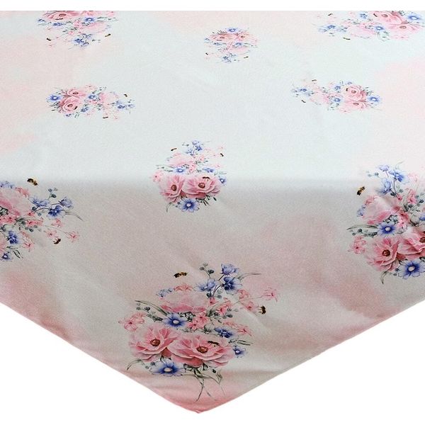 Tovaglia Fiori Colori Pastello Rosa Stampa Colorata 110X110 Cm-image