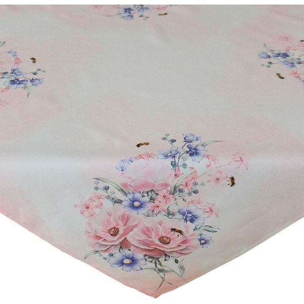 Tovaglia Fiori Colori Pastello Rosa Stampa Colorata 85X85 Cm-image