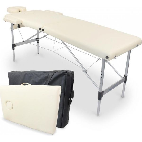 Mobiclinic, Lettino Da Massaggio Pieghevole, Alluminio E Pelle Finta, Altezza Regolabile, CA-01 Light, Poggiatesta, 2 Parti, 186X60C, 150 Kg, Portatile, Borsa Da Trasporto-image