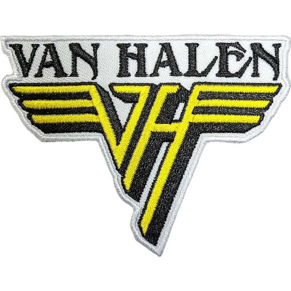 Van Halen - Logo Testuale - Toppa Da Applicare Con Il Ferro, Tessuto RO11857 (Taglia Unica) (Bianco/Giallo/Nero)-image