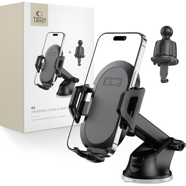Tech-Protect V5 Supporto Universale Per Cruscotto E Bocchetta Dell'auto Nero-image