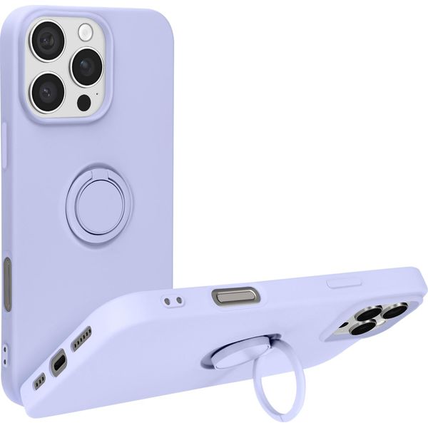 Avizar, Custodia Soft Touch Con Supporto Ad Anello Per Apple Iphone 16 Pro Max, Lavanda-image