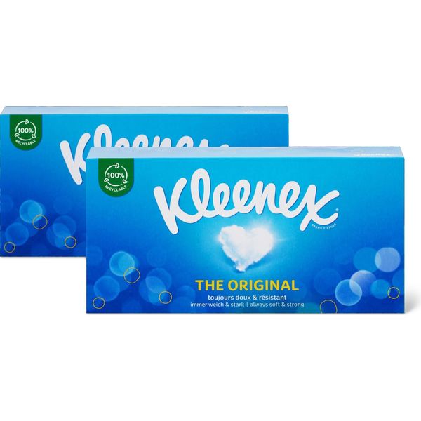 Confezione Da 2 Fazzoletti Kleenex Original Con Un Totale Di 144 Fazzoletti Di Carta-image