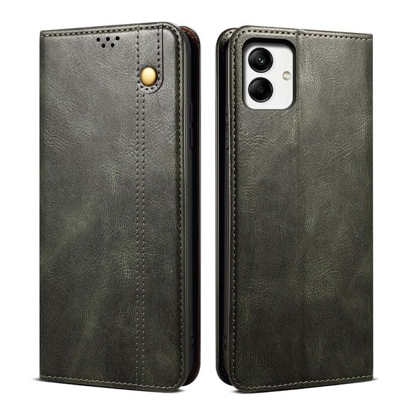 Custodia Per Samsung Galaxy A05 In Pelle Flip Case Portafoglio Con Funzione Stand Verde-image