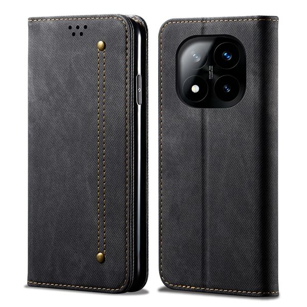 Custodia Per Xiaomi Redmi Note 14 Pro 5G, Custodia A Portafoglio In Pelle Con Chiusura Magnetica E Supporto Nero-image