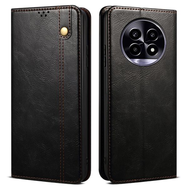 Custodia Per Realme 13 Pro/Realme 13 Pro+ In Pelle Flip Case Portafoglio Con Funzione Stand Nero-image