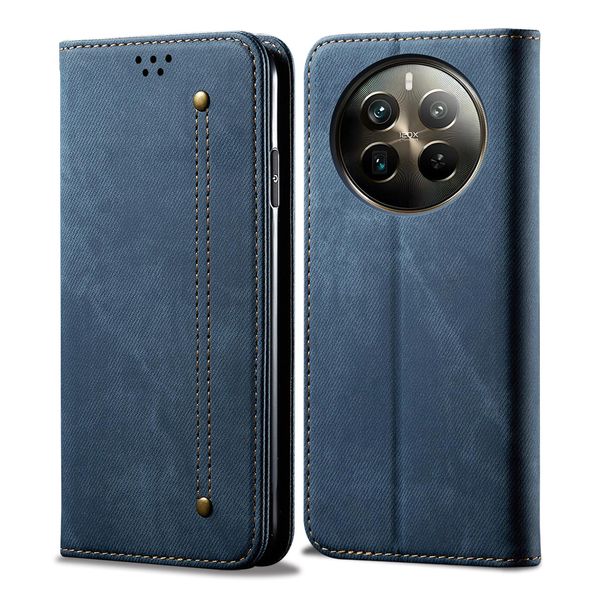 Custodia Per Realme 12 Pro/Realme 12 Pro+, Custodia A Portafoglio In Pelle Con Chiusura Magnetica E Supporto Blu-image