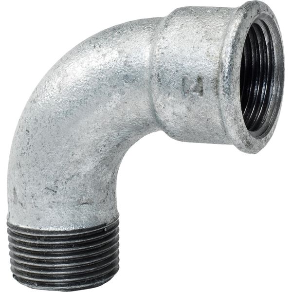 Curva Corta 1/2" 90 Gradi Ig/Ag Zincata : 1/2 Pollice Dimensione: 1/2 Pollice"-image