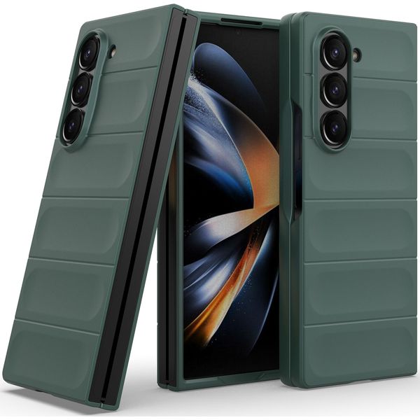 Custodia Per Samsung Galaxy Z Fold 6 Custodia Rigida Pc Opaca Antiurto Antiscivolo Verde-image