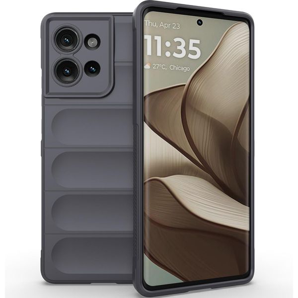 Custodia Per Motorola Edge 50 Custodia Protettiva In Silicone Tpu Morbido Antiurto Grigio Scuro-image