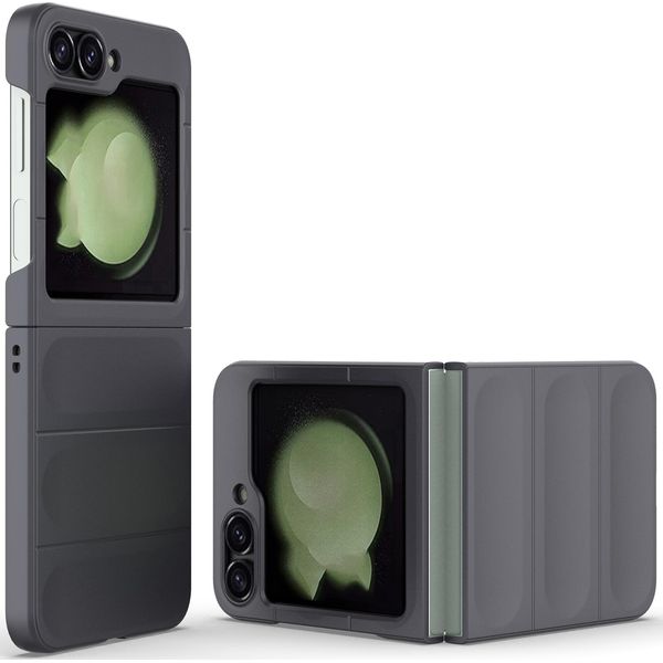 Custodia Per Samsung Galaxy Z Flip 6 / Z Flip 7 Fe Custodia Rigida Pc Opaca Antiurto Antiscivolo Grigio Scuro-image