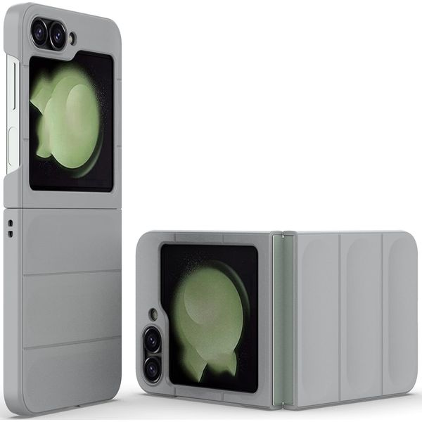 Custodia Per Samsung Galaxy Z Flip 6 / Z Flip 7 Fe Custodia Rigida Pc Opaca Anti-Scivolo Grigio-image