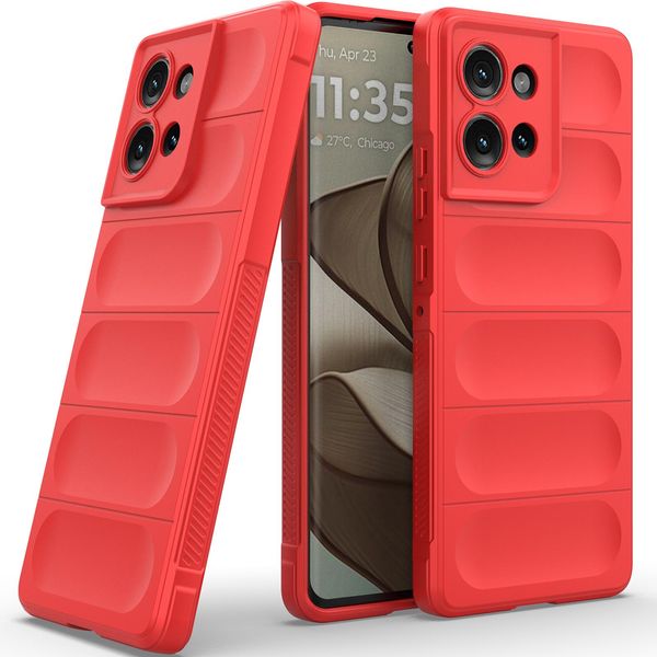 Custodia Per Motorola Edge 50 Custodia Protettiva In Silicone Tpu Morbido Antiurto Rosso-image