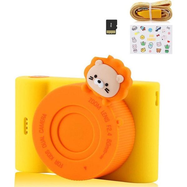 Zelurxx 32GB Fotocamera Per Bambini, Touch Screen, Fotocamere Digitali, 3 Pollici, Con Obiettivo Anteriore E Posteriore, Regalo Per Bambini Di 4-12 Anni, Giallo-image