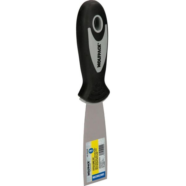 Wolfpack Linea Profesional Coltello Da Stucco Lama Gummy Grip 30 Mm. Spatola Per Gesso, Spatola Per Pittori, Coltello Per Stucco, Spatola Per Cartongesso, Ecc.-image