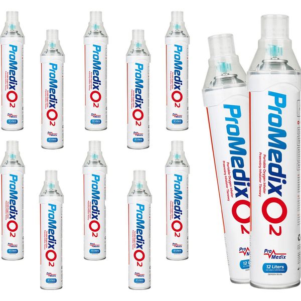 12X Promedix 12L Inalatore Portatile Di Ossigeno In Bombola Al 99,4%, PR-994-image