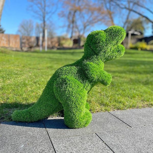 Aniplants, Figura In Erba, "Dinosauro"", T-Rex, Grande, Decorazione Da Giardino, 70 Cm"-image