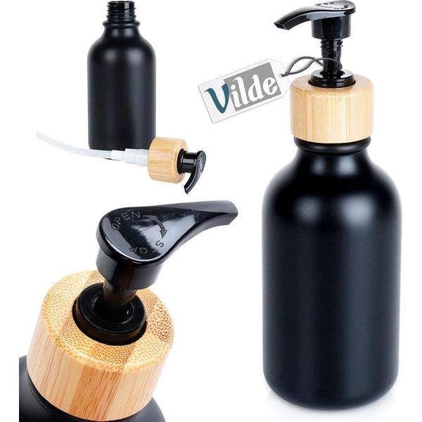 Dispenser Per Sapone Vilde Dispenser Per Sapone Liquido Dispenser Per Detersivo Nero 300 Ml-image