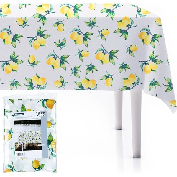 Vilde Tovaglia Ad Olio Tovaglia Da Giardino Antimacchia Con Motivo A Limone 180X130 Cm-image