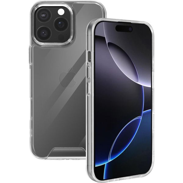 Avizar, Custodia Protettiva Ultrasottile Per Apple Iphone 16 Pro, Telaio In Silicone, Trasparente-image
