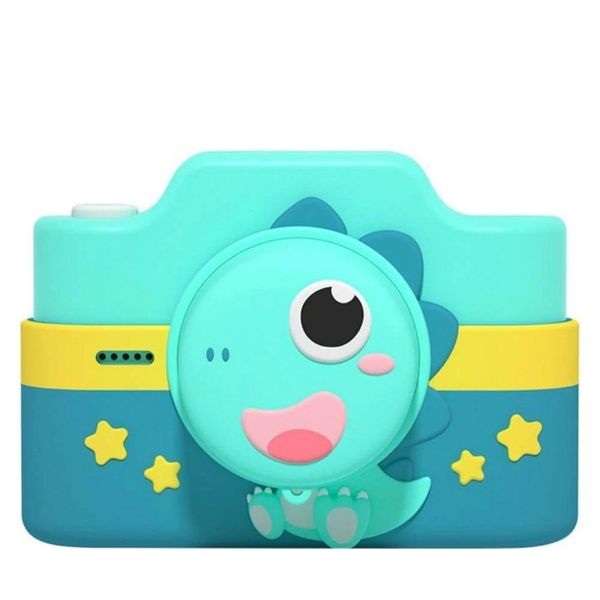 Zelurxx Fotocamera Per Bambini Da 3,0 Pollici, A Forma Di Dinosauro, 32GB, 48MP, Full Hd, Fotocamera Anteriore E Posteriore, Regalo Per Bambine E Bambini Da 4 Anni, Verde-image