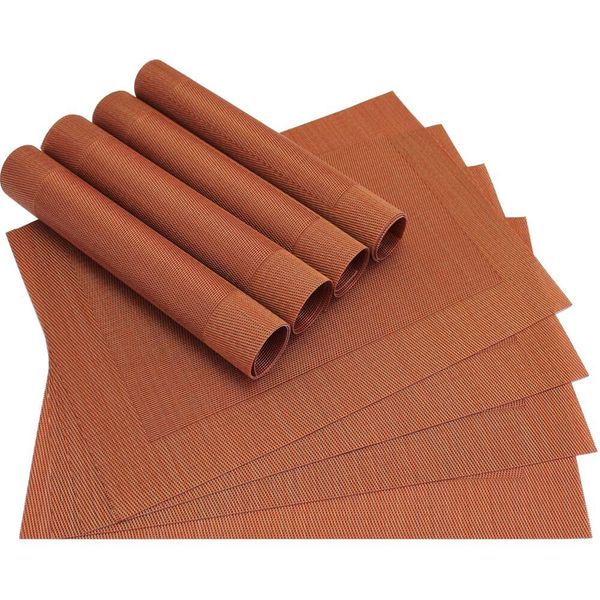 Tovaglietta Borda 8 Pezzi In Terracotta Arancione Come Decorazione Della Tavola-image
