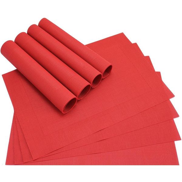 Tovaglietta Borda 8 Rosso Tovaglietta Come Decorazione Della Tavola-image